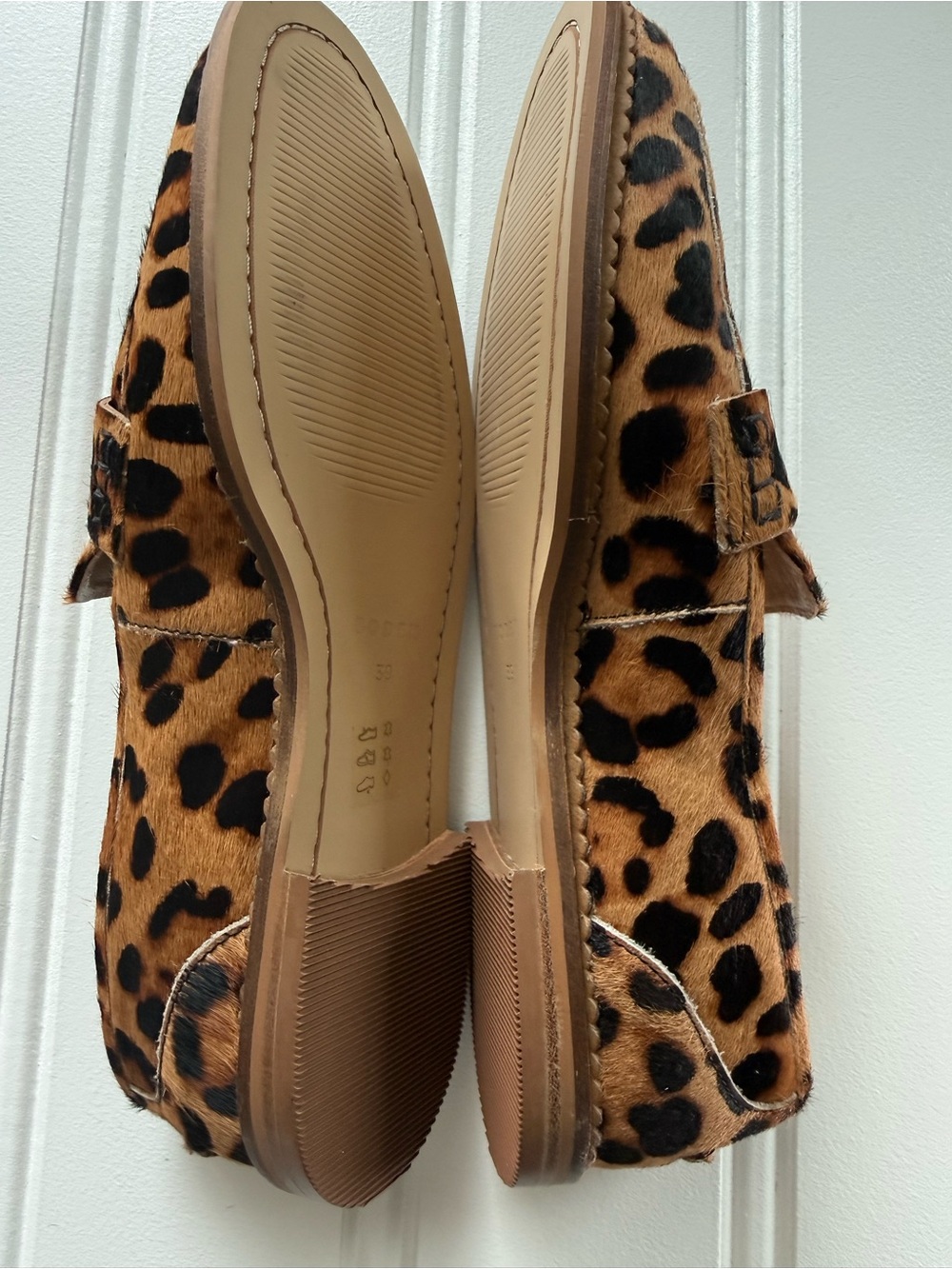 Boden Nya Women Penny Loafers Shoes Leopard Animal Print 39 US 8 NEW No Box 3203 - Picture 5 of 6